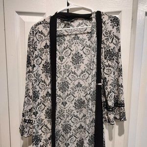 Studio Donatella: Black and White, Soft Nylon Pajama Robe